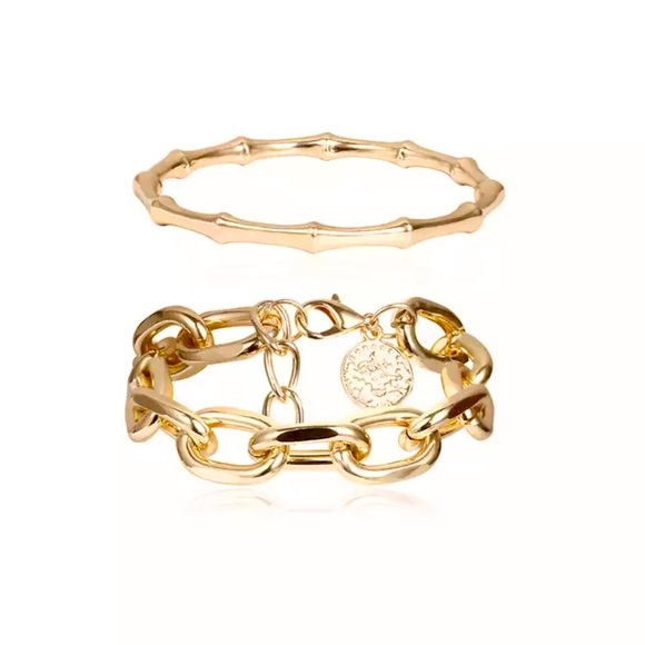 🍋2/$30 New Gold Bracelet Set - Picture 3 of 6